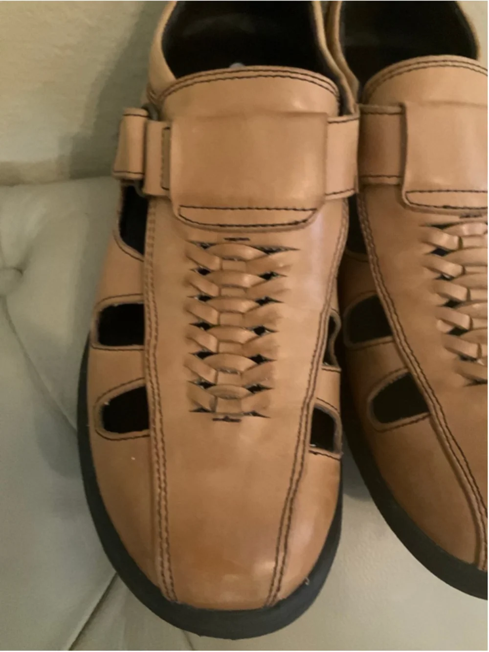 CALTO Men's Fisherman Invisible Height Increasing Elevator Shoes Sandals Size 6
